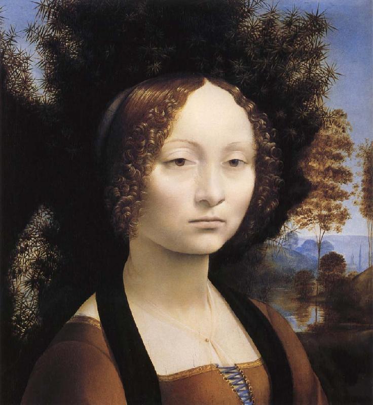 LEONARDO da Vinci Kvinnoportratt France oil painting art